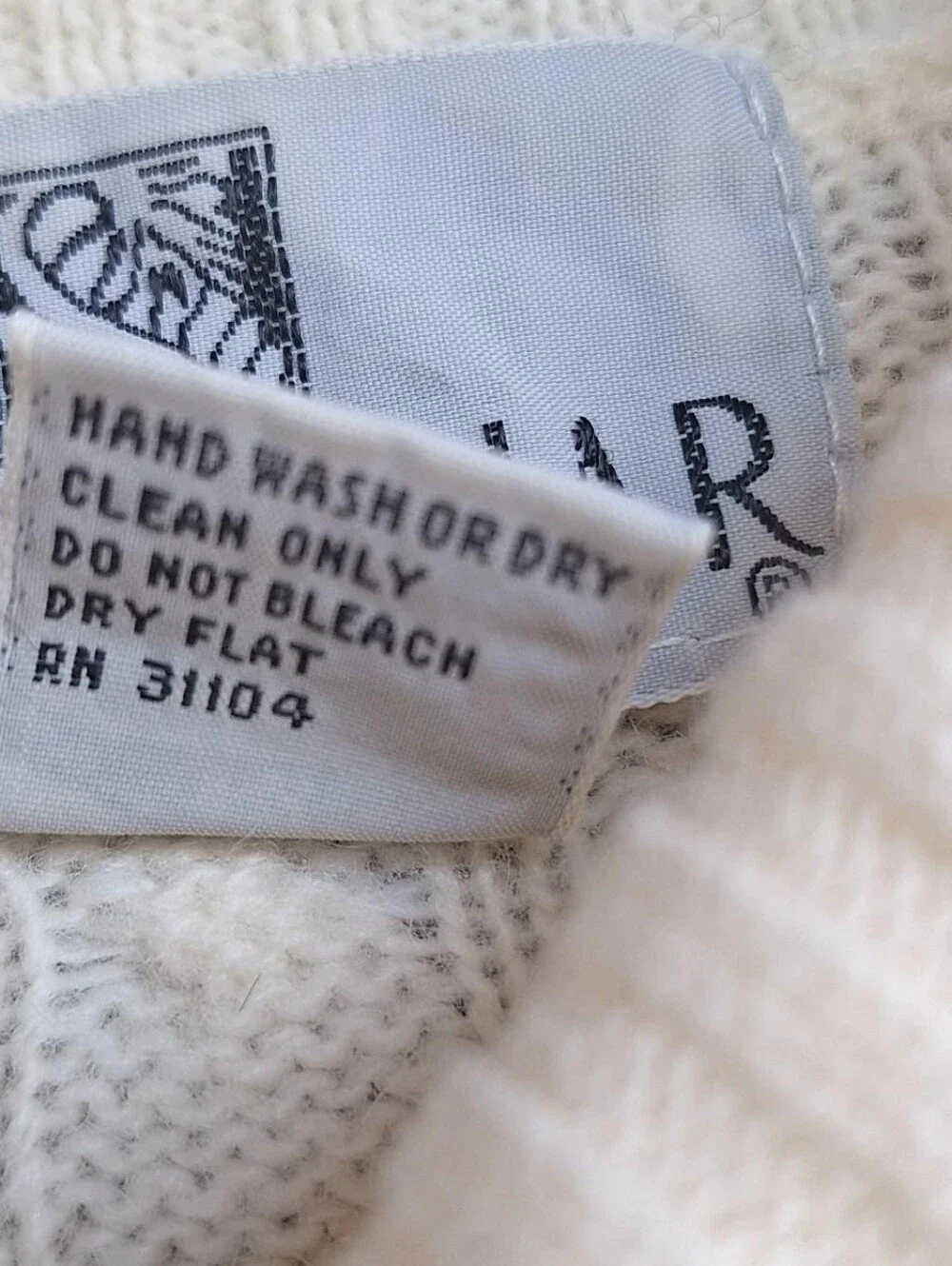 Sweetbriar Womens S Vintage Ivory Cable Knit Sweater Fisherman Preppy Old Money